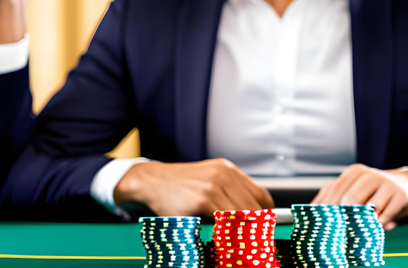 30代のスーツ姿の男性がテーブルでルーレットをするイラスト| オンラインカジノの歴史と法律| BETLIFE